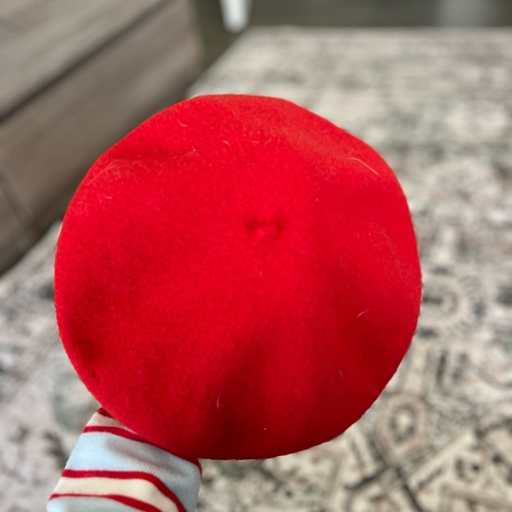 Luxe Red Wool Beret